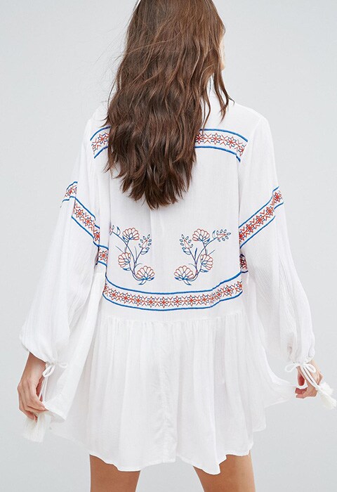 River Island Embroidered Beach Kimono