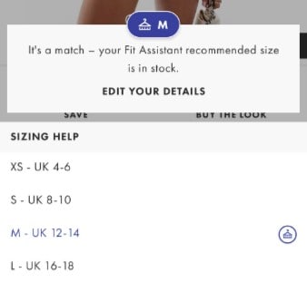 Finding the right size ASOS Customer Care