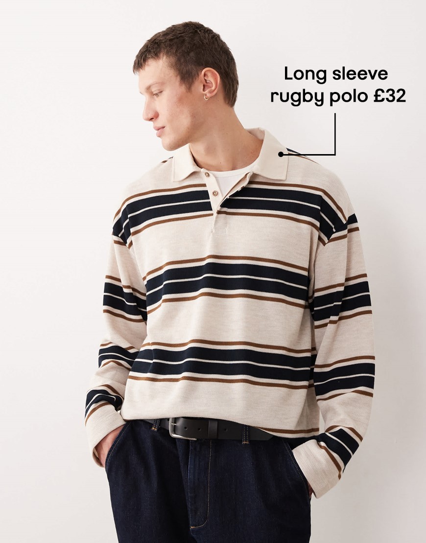 long sleeve rugby polo £32