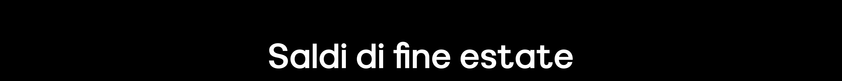 Saldi di fine estate