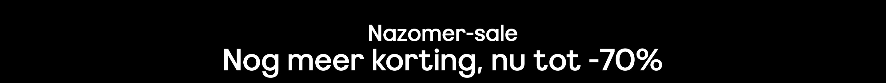 Nazomer-sale. Nog meer korting, nu tot -70%