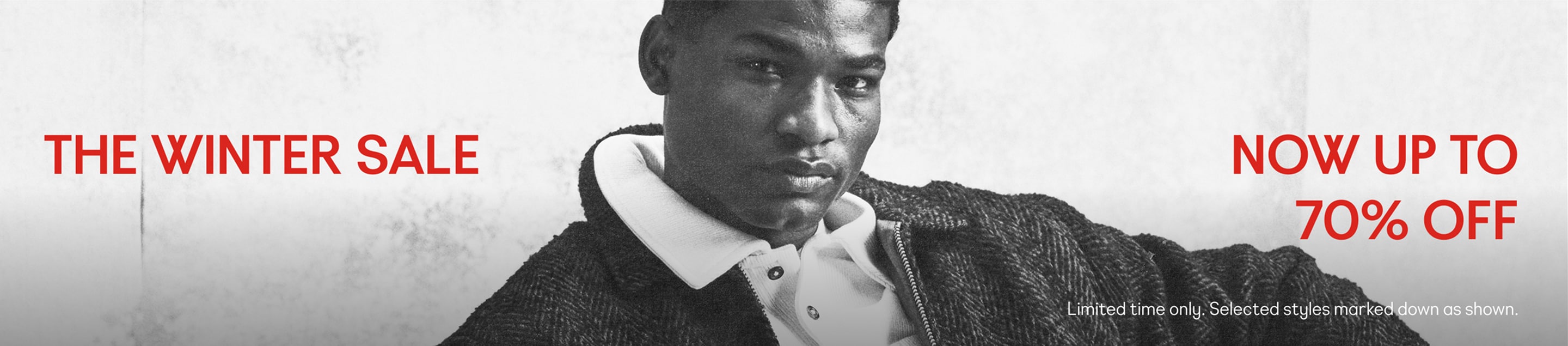 Winter sale. Now up to 70% off