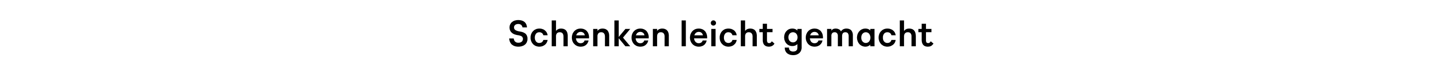 Schenken leicht gemacht