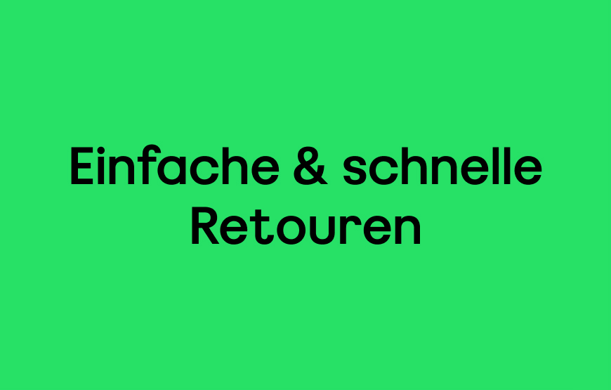 Einfache & schnelle Retouren