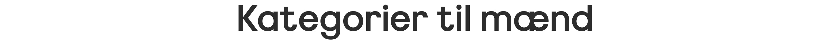 Kategorier til mænd