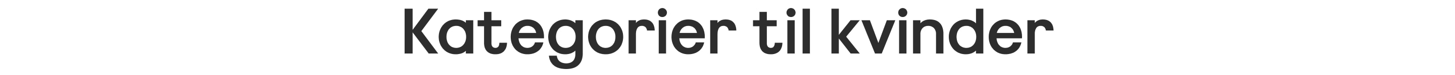 Kategorier til kvinder