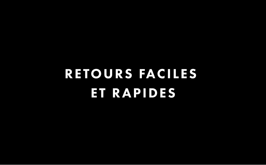 Retours faciles et rapides
