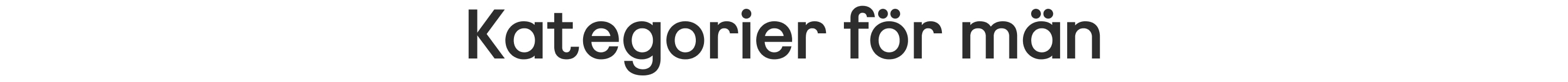 Kategorier för män
