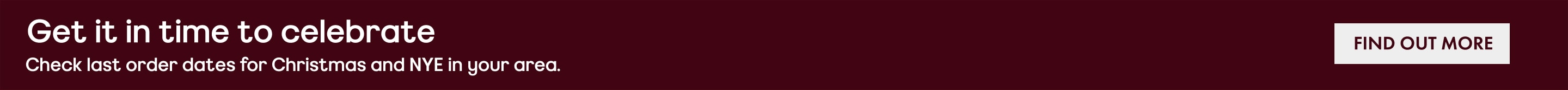 Get it in time to celebrate. Check last order dates for Christmas and NYE in your area.