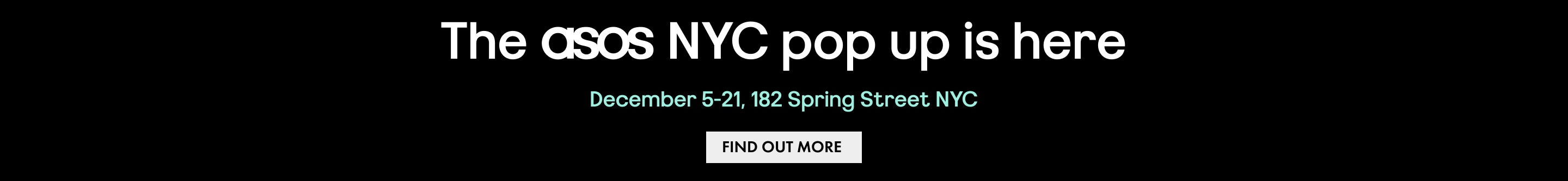 The asos NYC pop up is here. Find out more