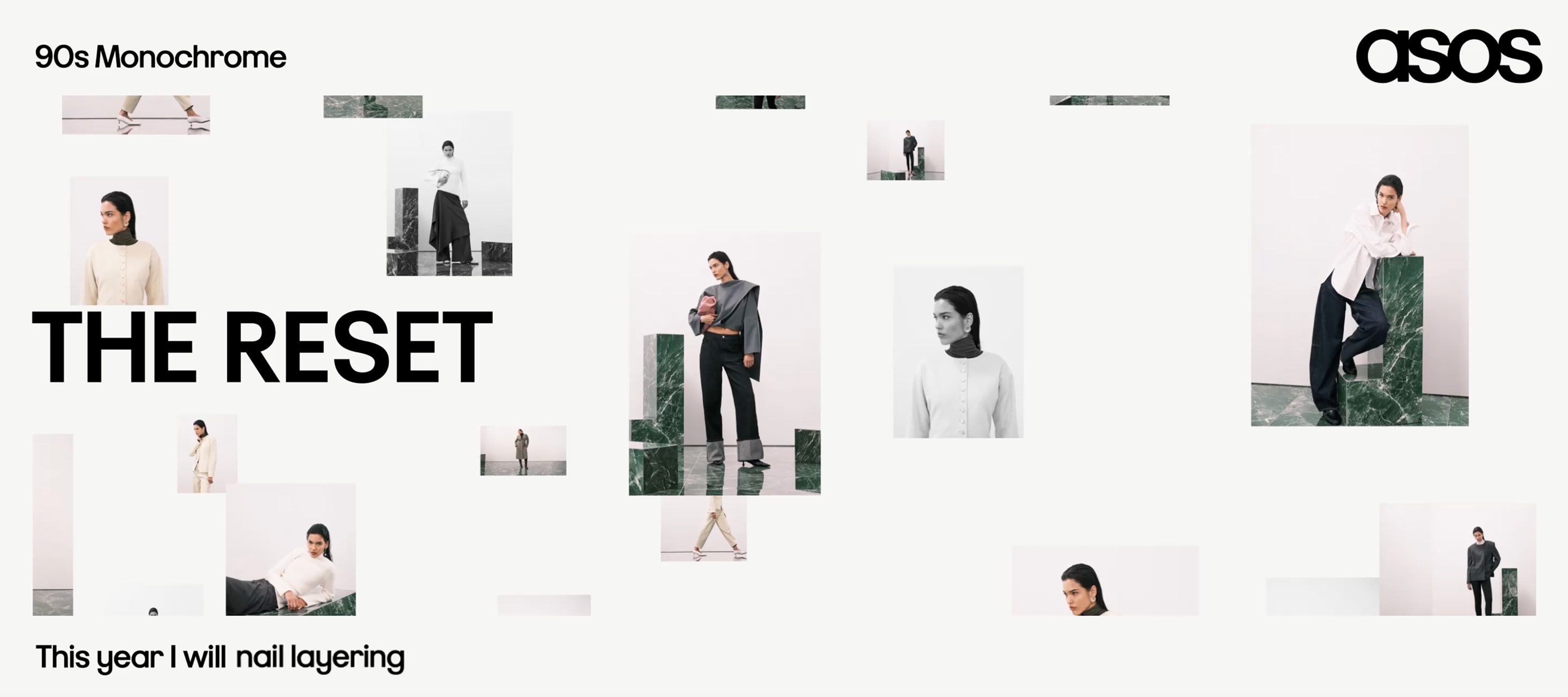 90s monochrome asos. The reset