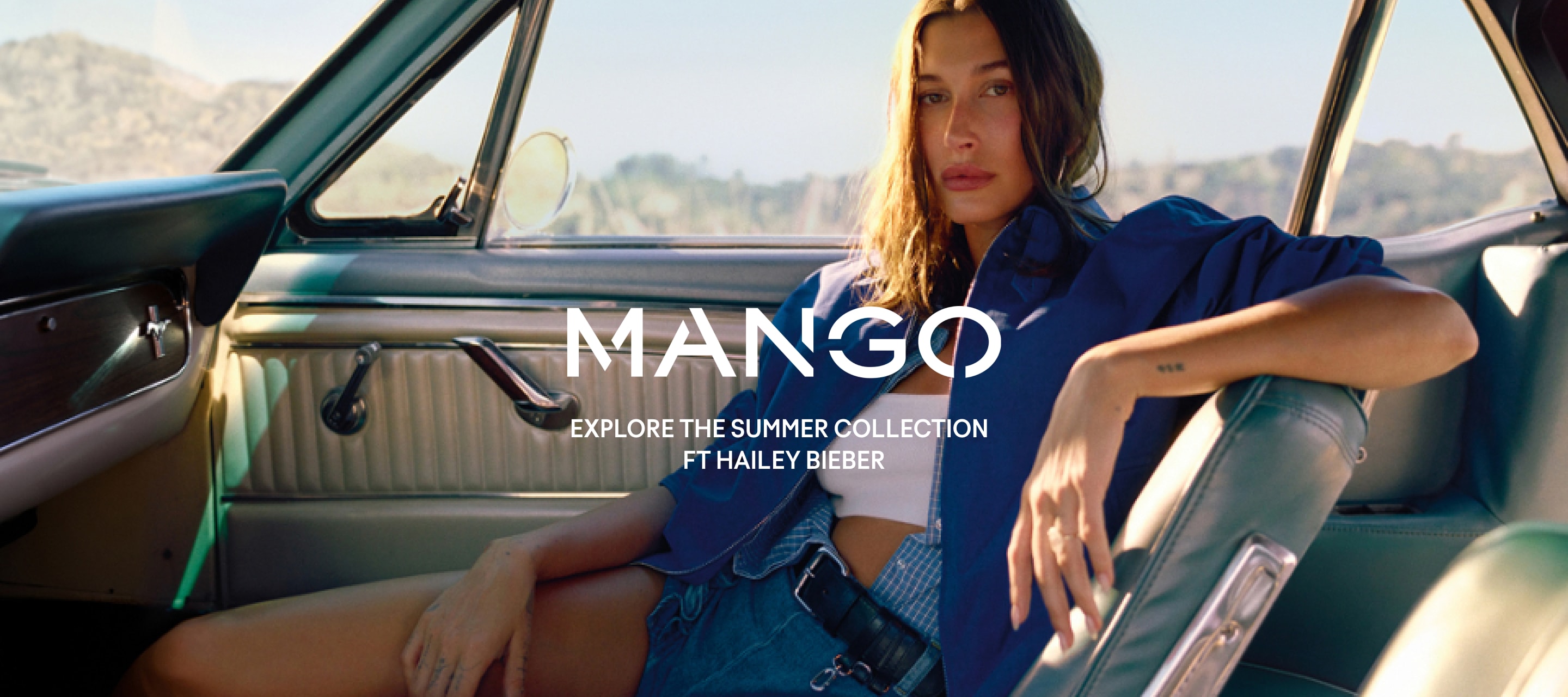MANGO. Explore the summer collection. FT. Hailey Bieber