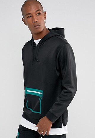 Looped | adidas Originals EQT macadam hoodie in black | ASOS