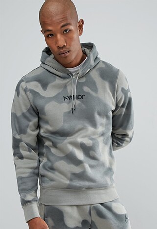Looped | Nike Jordan P51 flight fleece hoodie in camo | ASOS