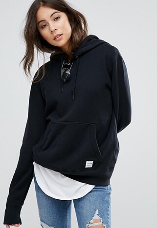 Looped | Converse premium essentials hoodie in black | ASOS