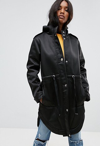 Looped | ASOS bonded parka with borg lining | ASOS