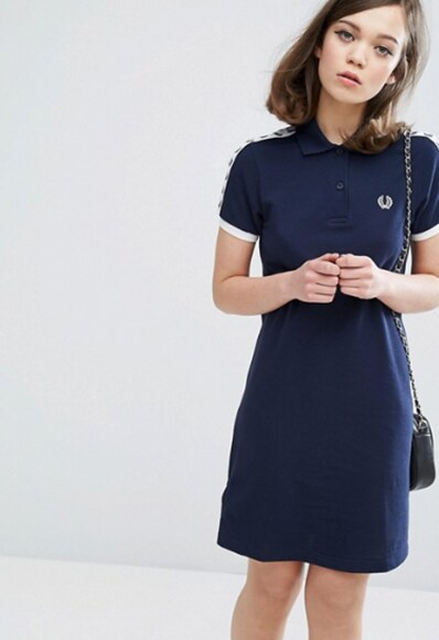 Looped | Fred Perry archive taped polo shirt dress | ASOS