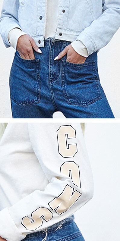 Looped | Converse CONS and double denim | ASOS Style Feed