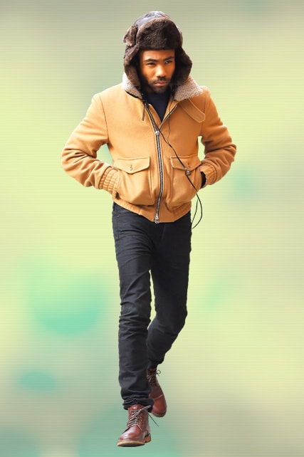 childish gambino shearling coat