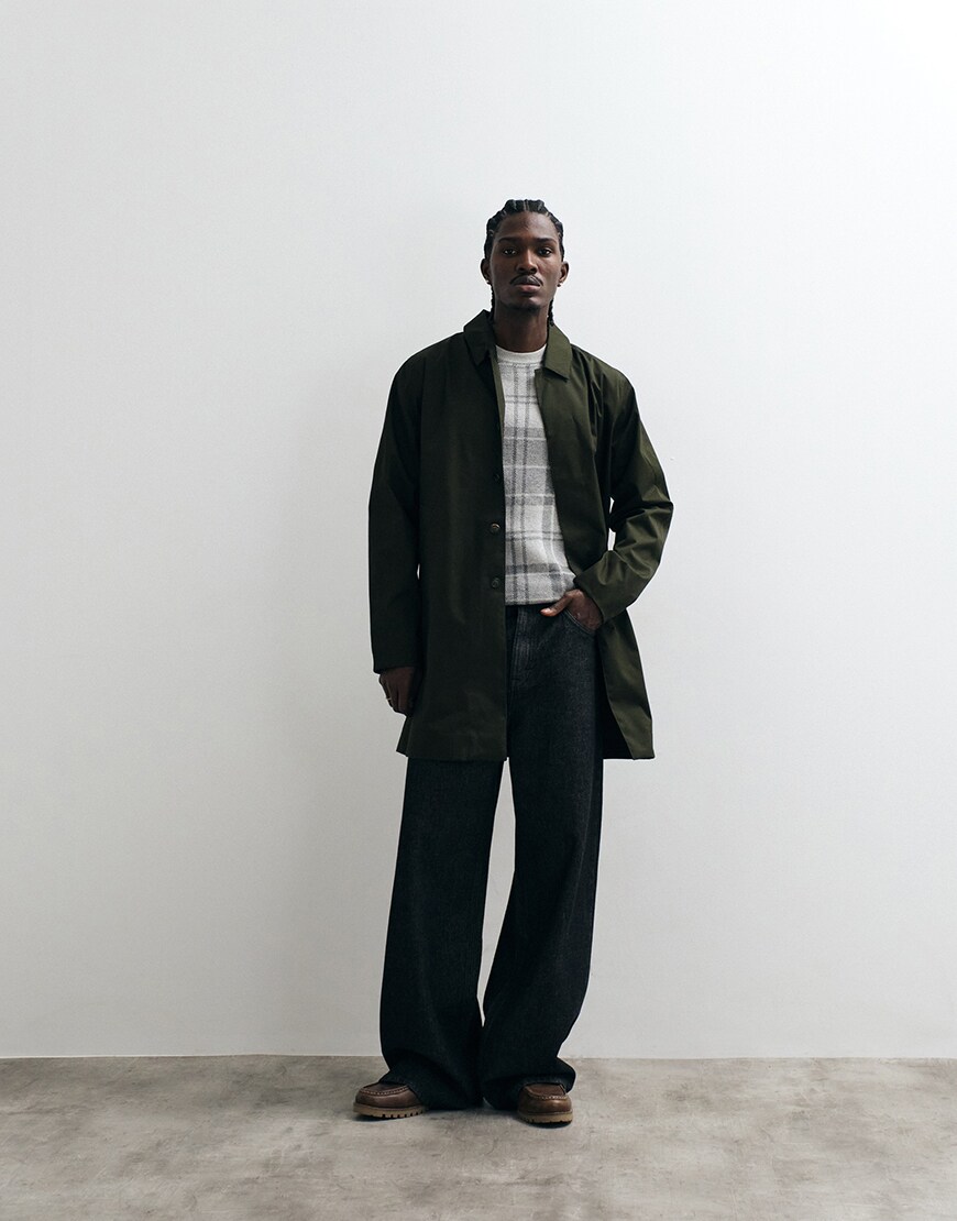 Barbour Lorden waterproof mac long jacket in sage green| ASOS Style Feed