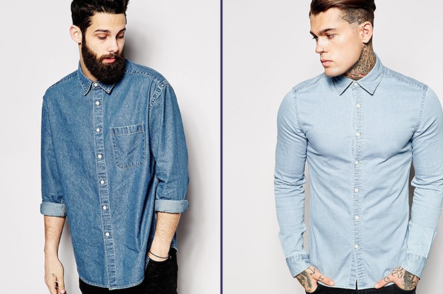 Asos mens deals denim shirts