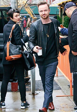 Stylish men getting coffee