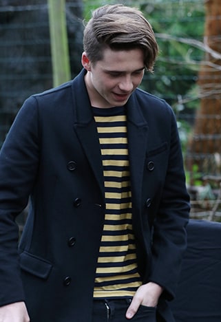 Brooklyn Beckham in stripes