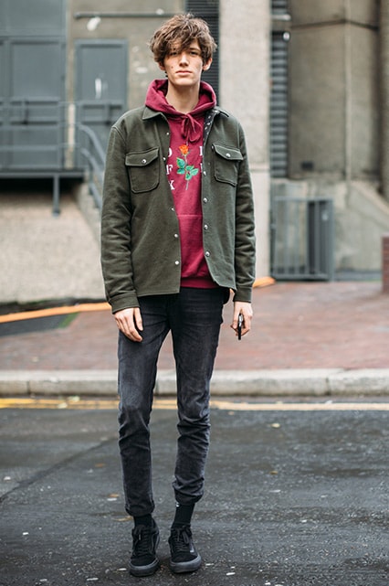 Model wearing a green shacket | ASOS Style Feed