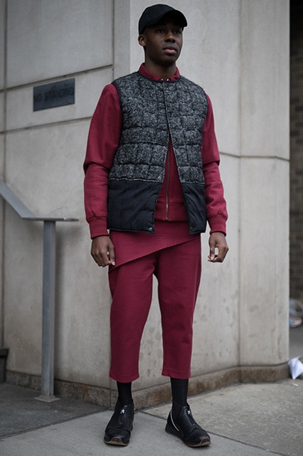 Model wearing a grey padded gilet | ASOS Style Feed