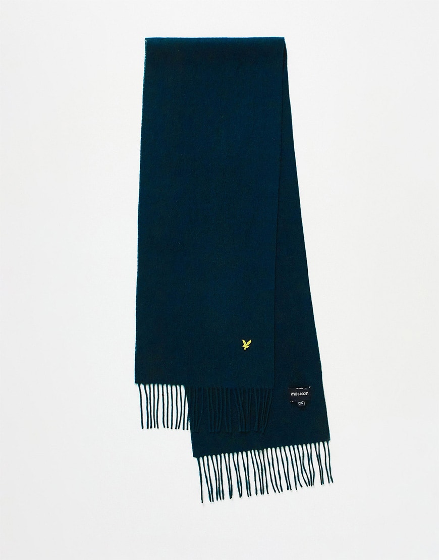 Lyle & Scott lambswool scarf in navy | ASOS Style Feed