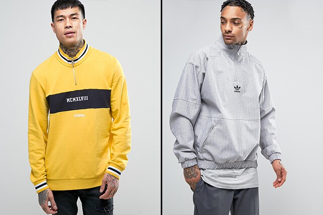 top 10: half-zip sweatshirts