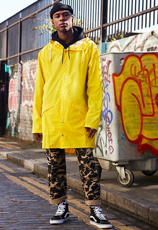 Asos shop yellow raincoat