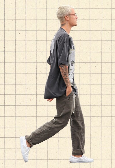 OOTD Look du jour Justin Bieber en t-shirt Pink Floyd par Fear Of God