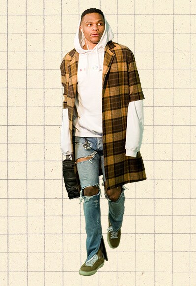 OOTD outfit of the day russell westbrook nba grungy layering