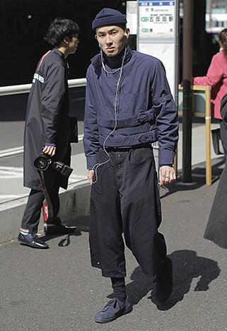 guy in scandi minimalist clothes