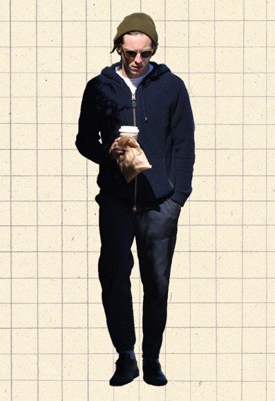 Look du jour Jamie Bell en loungewear de saison