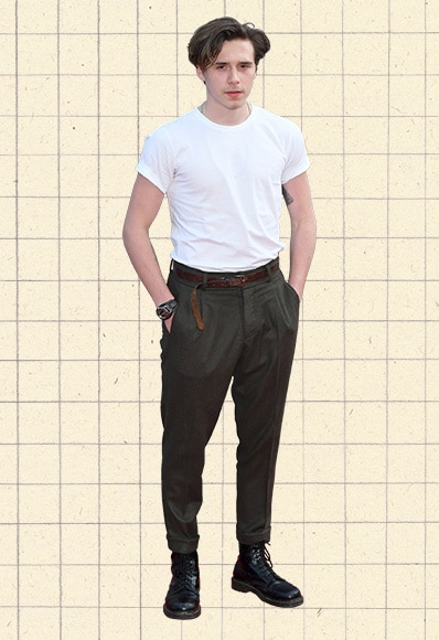 Brooklyn Beckham wearing military clothes