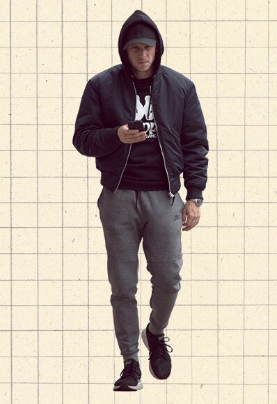 Look du jour Jamie Bell Gosha x Kappa