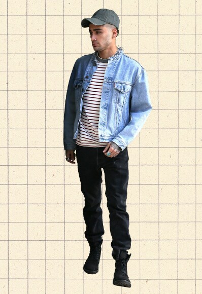 Outfit Of The Day #1,174 – Zayn Malik's In Decon Breton Stripe Top And Collarless Denim Jacket | ASOS