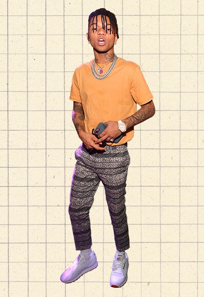 One half of Rae Sremmurd, Swae Lee, rocking party pants and a statement tee | ASOS Style Feed