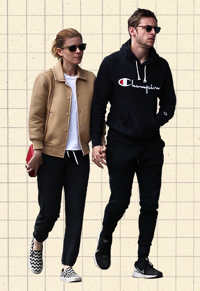 Outfit Of The Day #1,179 Jamie Bell Out With Girlfriend Kate Mara, Wearing All-Black Champion Hoodie And Nike Sweats | ASOS.