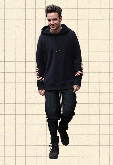 Outfit Of The Day #1,162 – Papa Bear Liam Payne's In All-Black And Yeezy Military Boots.