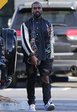 Kanye West wearing a Saint Laurent sukajan | ASOS Style Feed