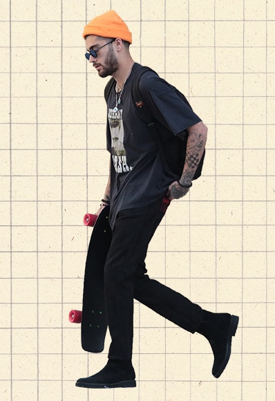 zayn malik's skater style outfit of the day asos 