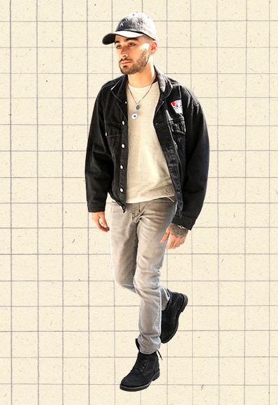 Zayn Malik wearing a neat monochrome outfit in New York