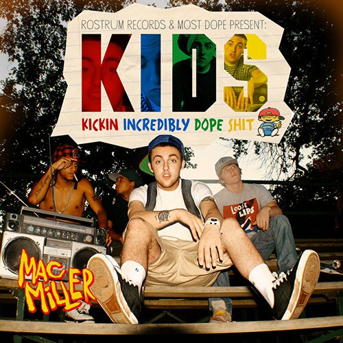 Mac Miller K.I.D.S album cover style