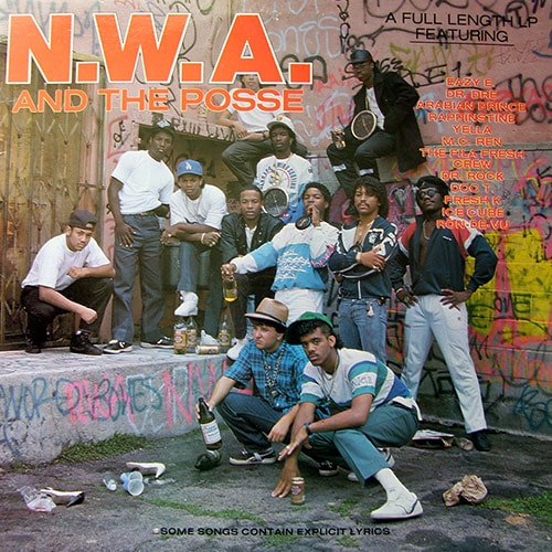 N.W.A. – NWA and the posse album cover style