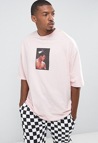 Muhammed Ali t-shirt in pale pink