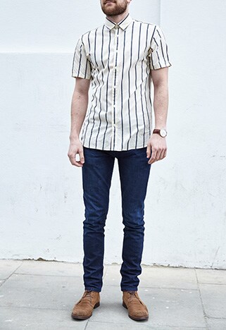 ASOSer wearing Selected Homme short-sleeved shirt, available at ASOS | ASOS Style Feed