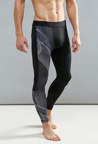 Reebok Training printed compression tights in black, available at ASOS | ASOS Style Feed